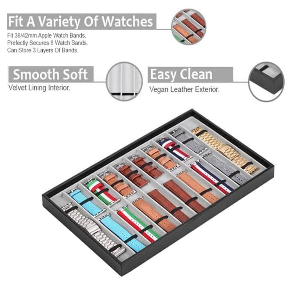 Storage Organizer Tray for Watch & Band Straps 10pc