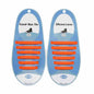elastic lazy no-tie silicone speed laces - Orange (Kids)