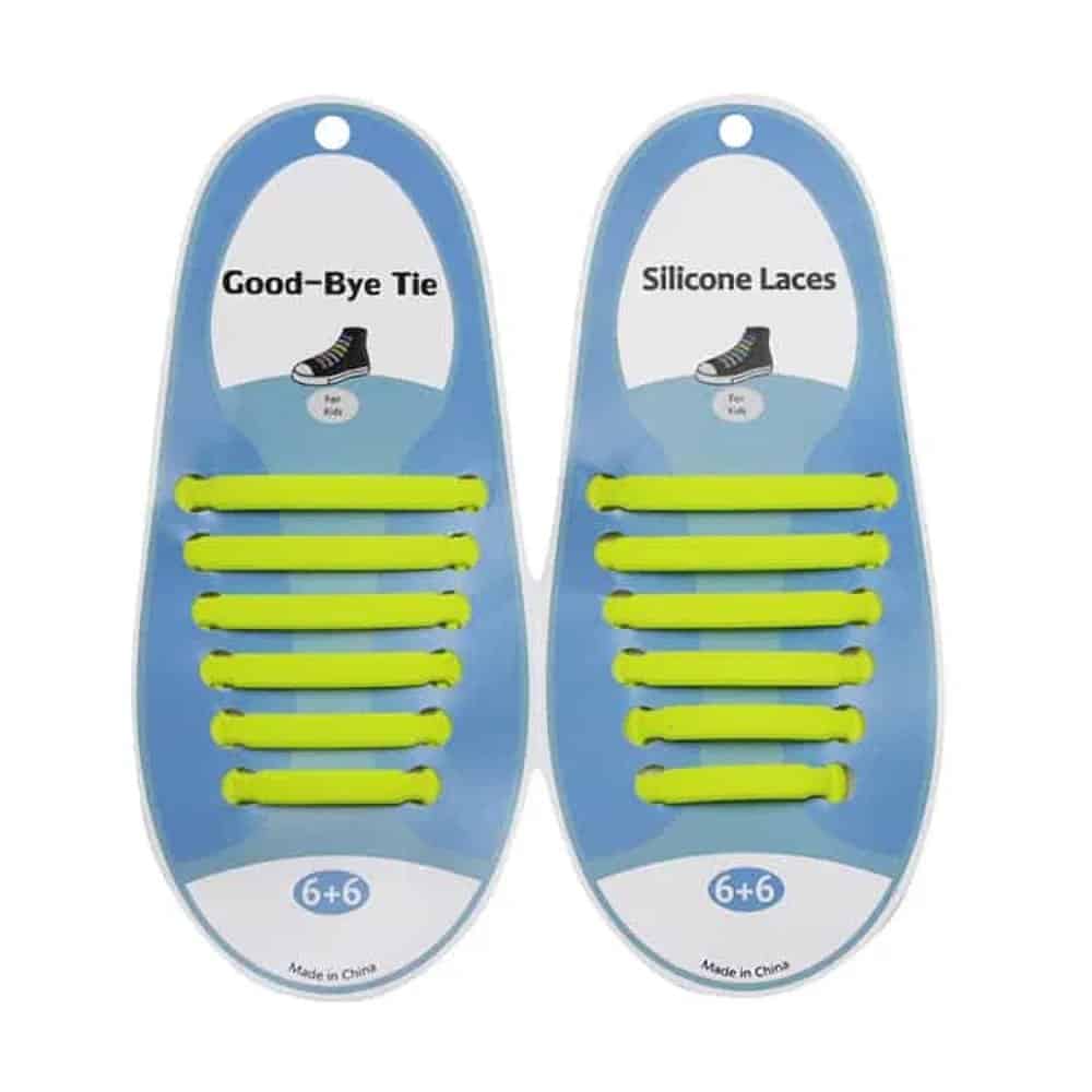 elastic lazy no-tie silicone speed laces - Yellow (Kids)