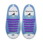 elastic lazy no-tie silicone speed laces - Purple (Kids)