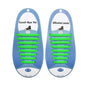 elastic lazy no-tie silicone speed laces - Green (Adults)