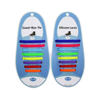 elastic lazy no-tie silicone speed laces - Rainbow (Adults)