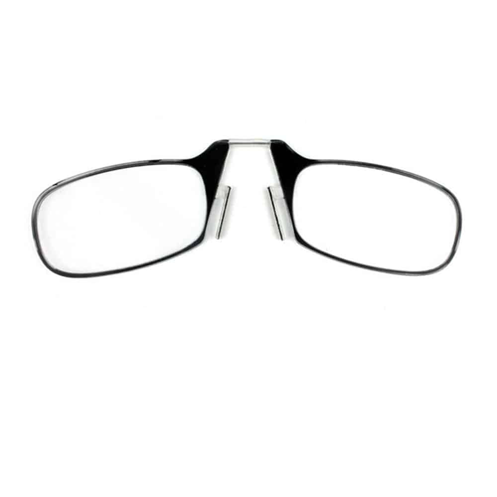 Pince Nez nose only reading glasses & case - (+1.0 strength)