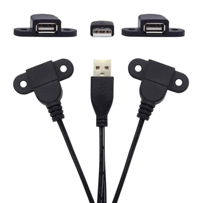 USB 2.0/ USB Type A 2-in-1 Device Charging Extension Cable