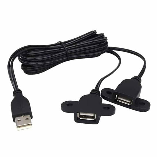 USB 2.0/ USB Type A 2-in-1 Device Charging Extension Cable