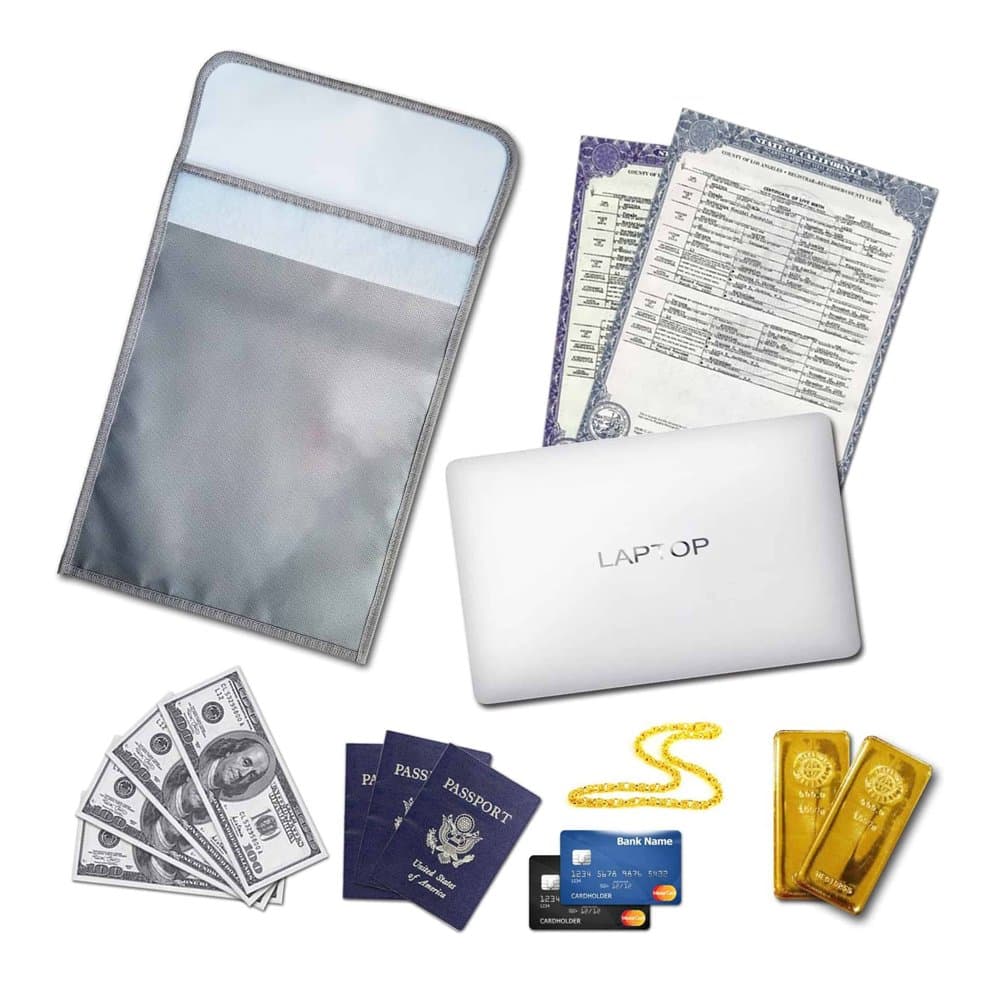 Document Cash Passport Electronics Fire-Resistant Bag- 38x27cm