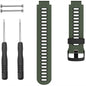 Silicone Strap for Garmin Forerunner 220/ 230/ 235/ 620/ 735- Green & Black