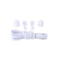 Lazy No-Tie Elastic Speed Shoelaces - White