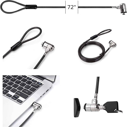 Anti-Theft Hardware Cable Lock- PC, Laptop, Tablet & Phone x5 Combo