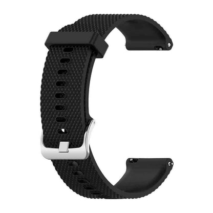 20mm Universal brand replacement silicone watch strap - Black (M-L)