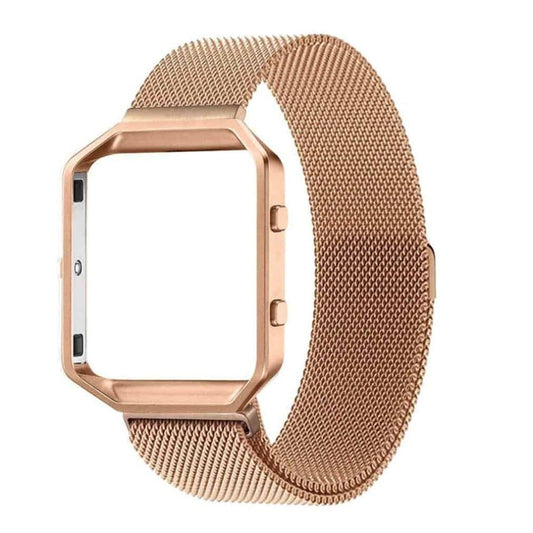 Fitbit Blaze metal frame Milanese strap - Rose gold (S-M)