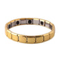 Magnetic Therapy Titanium Stainless Steel Bracelet- Gold
