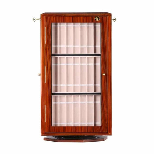 84 Compartment Watch Strap Wooden Cabinet Lockable Display Organizer