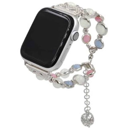 42/44/45/49mm Apple Watch luminous beaded pearl strap - Silver