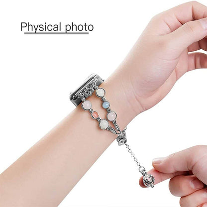 42/44/45/49mm Apple Watch luminous beaded pearl strap - Silver