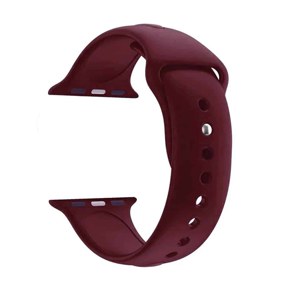 Silicone Strap for 38/40/41mm Apple Watch(M/L) - Red Wine