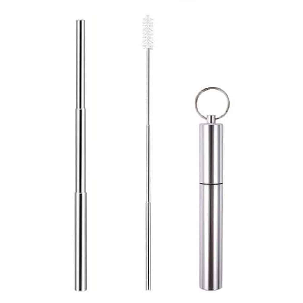 Stainless Steel Metal Reusable Telescopic Drinking Straw
