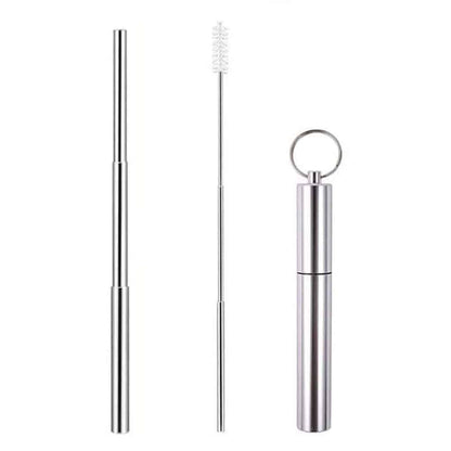 Stainless Steel Metal Reusable Telescopic Drinking Straw