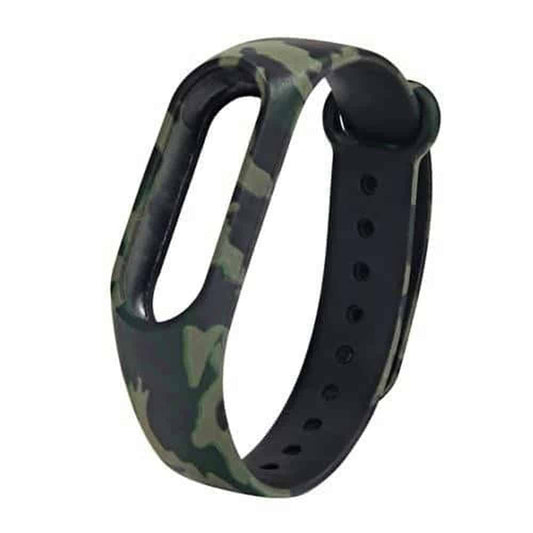 Xiaomi Mi Band 2 replacement silicone strap - Camo green