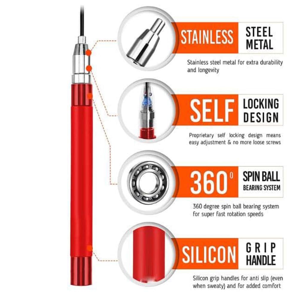 Training Gym Exercise Steel Ball Bearing Jump Skipping Rope