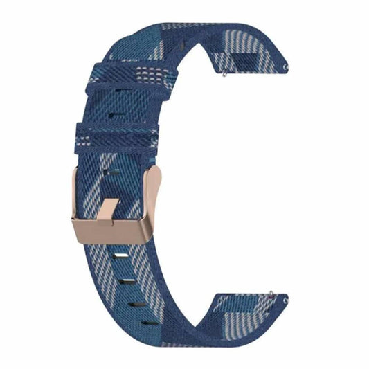 18mm Garmin Vivomove 3S/Vivoactive 4S nylon strap - Blue stripes