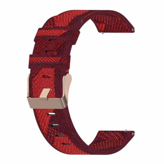 20mm Garmin Vivoactive 3/Music/Vivomove/HR/Venu nylon strap - Red stripes