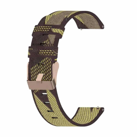 20mm Garmin Vivoactive 3/Music/Vivomove/HR/Venu nylon strap - Yellow stripes