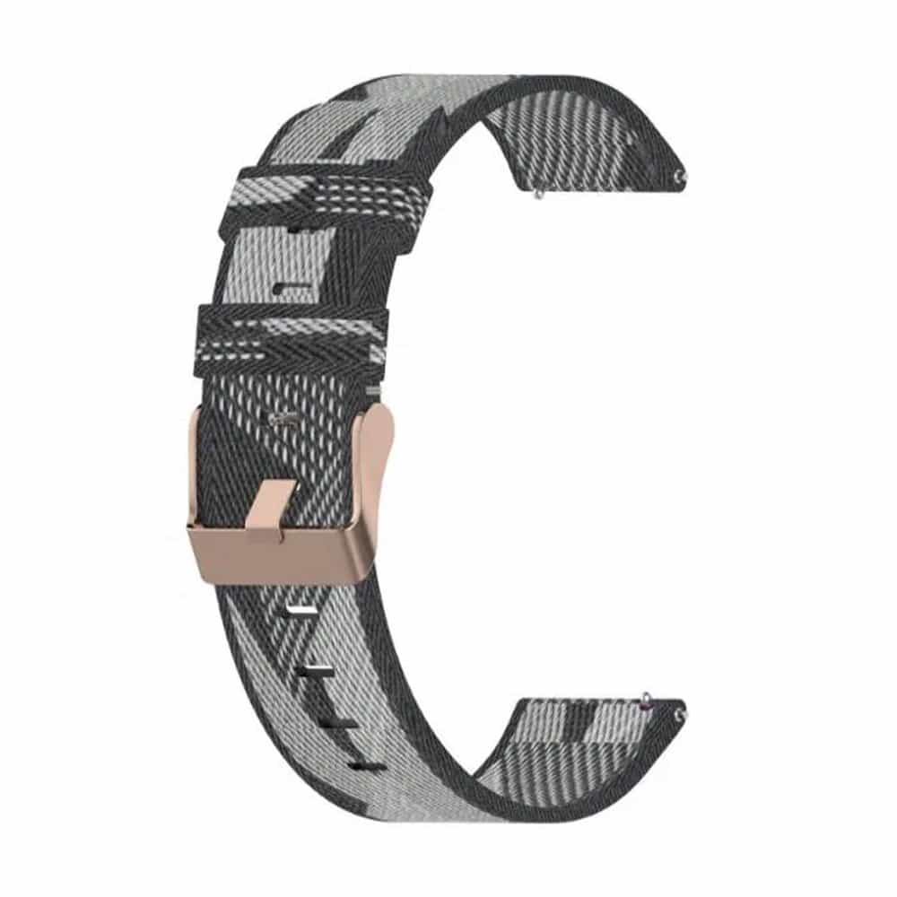 20mm Garmin Vivoactive 3/Music/Vivomove/HR/Venu nylon strap - Grey stripes