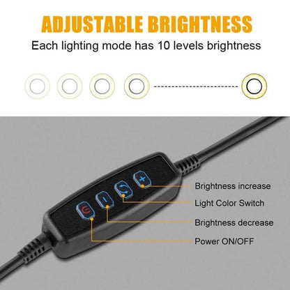 Selfie Vlogging 360 Adjustable LED Ring Light Desk Lamp