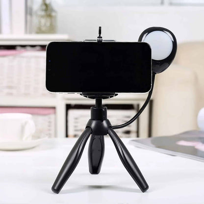 Live Streaming/Selfie Mini Portable Smartphone Tripod & Ring Light