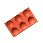 Non-Stick 6 Round Shaped Cake Dessert Silicone Baking Mould