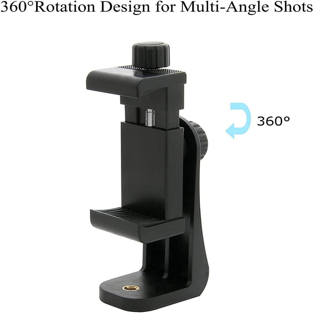 Universal 360 Adjustable Tripod Adapter Clip Smartphone Mount