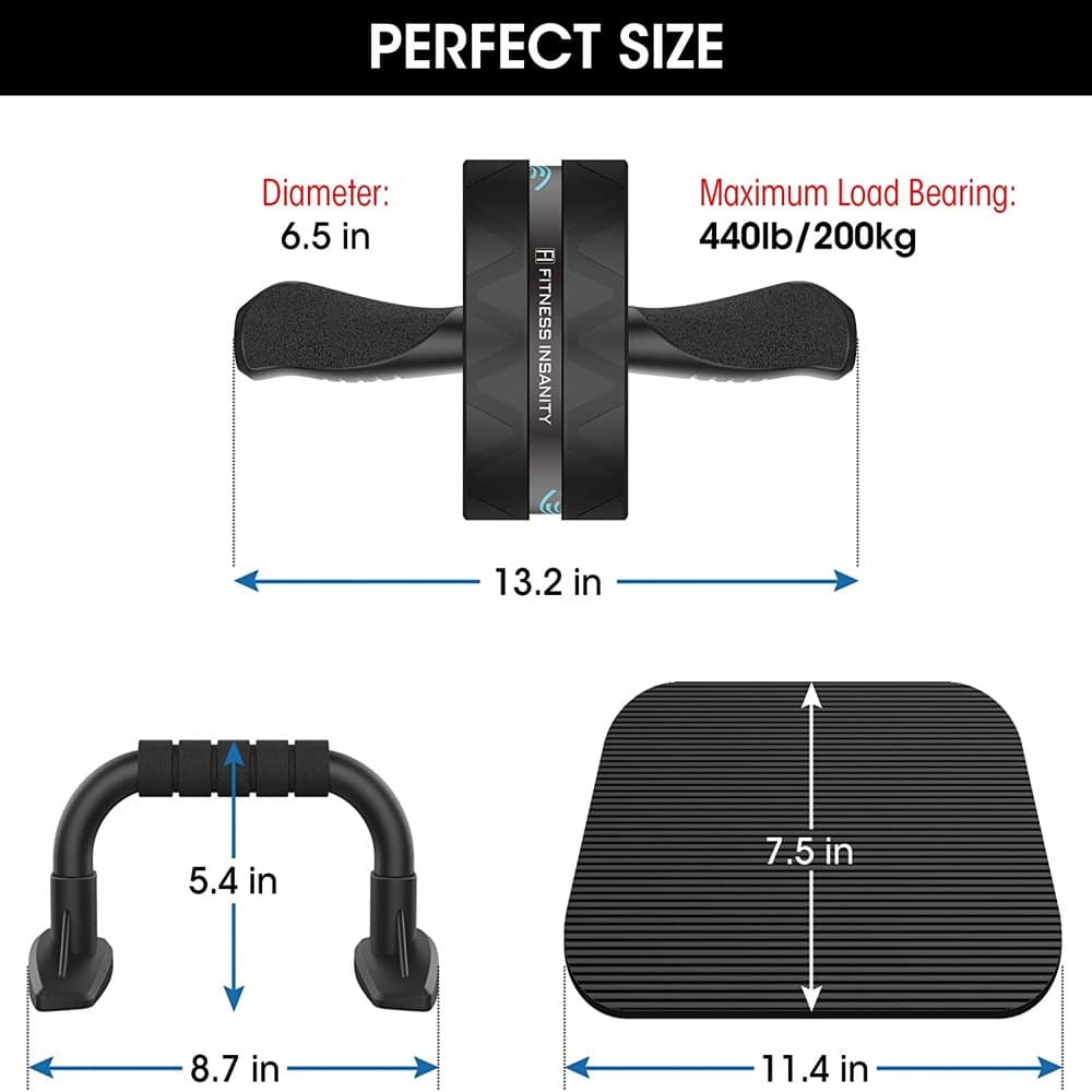 Home Fitness 6-in-1 Abdominal Roller Exercise Kit