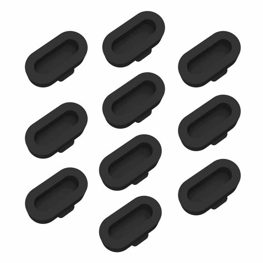 Garmin Fenix 6 charging port anti-dust silicone plugs pack -(x10) Black