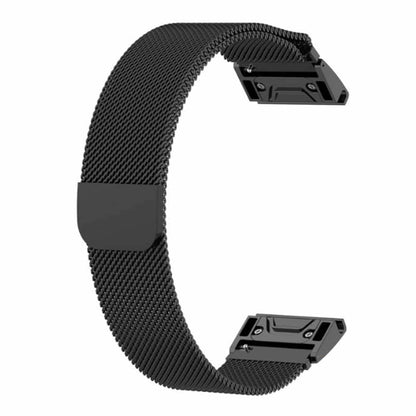 Garmin Fenix Quickfit 5/6/Plus/935 Milanese steel strap - Black