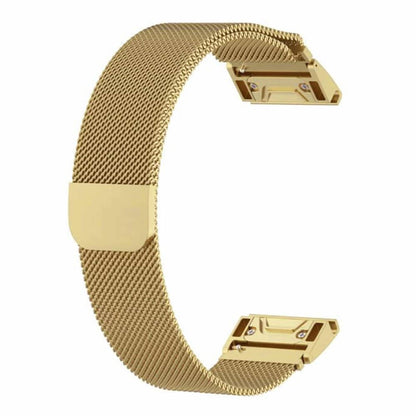 Garmin Fenix Quickfit 5/6/Plus/935 Milanese steel strap - Gold