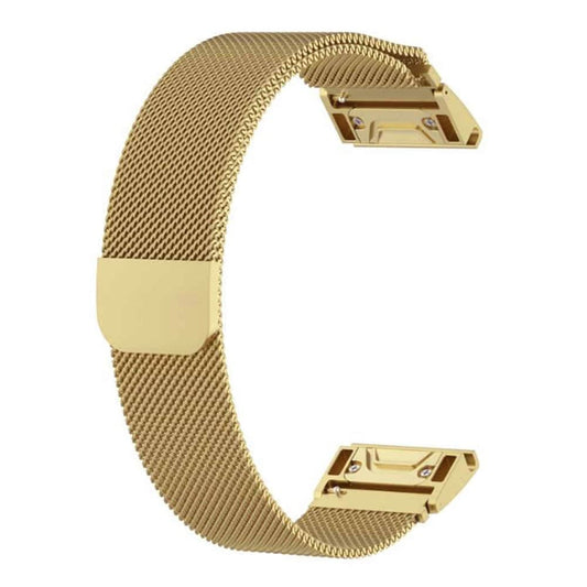 Garmin Fenix 5X/6X/3/HR Milanese steel strap - Gold