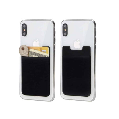 Adhesive RFID Blocking Lycra Wallet for iPhone/Smartphone- Black