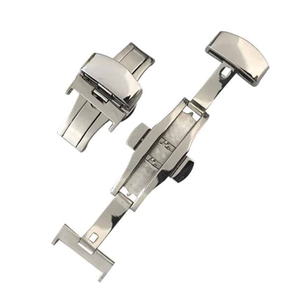 18mm stainless-steel deployment clasp for watch strap - Silver