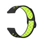 18mm Samsung Gear Sport silicone strap - Black & green