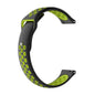 22mm Samsung Gear Sport silicone strap - Black & green