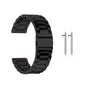 24mm watch 3 links stainless-steel strap - Black