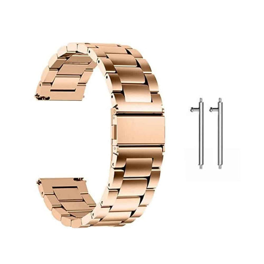 24mm watch 3 links stainless-steel strap - Rose gold