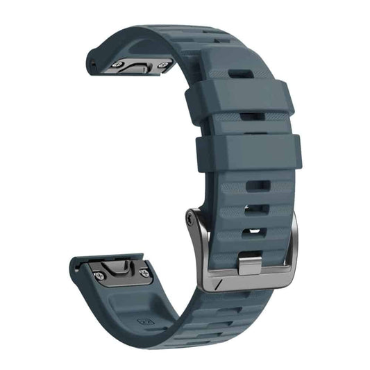 26mm Garmin Fenix 6X /5X/7X silicone strap - Slate