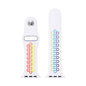 38/40/41mm Apple Watch  silicone strap - White + Rainbow (S-M)