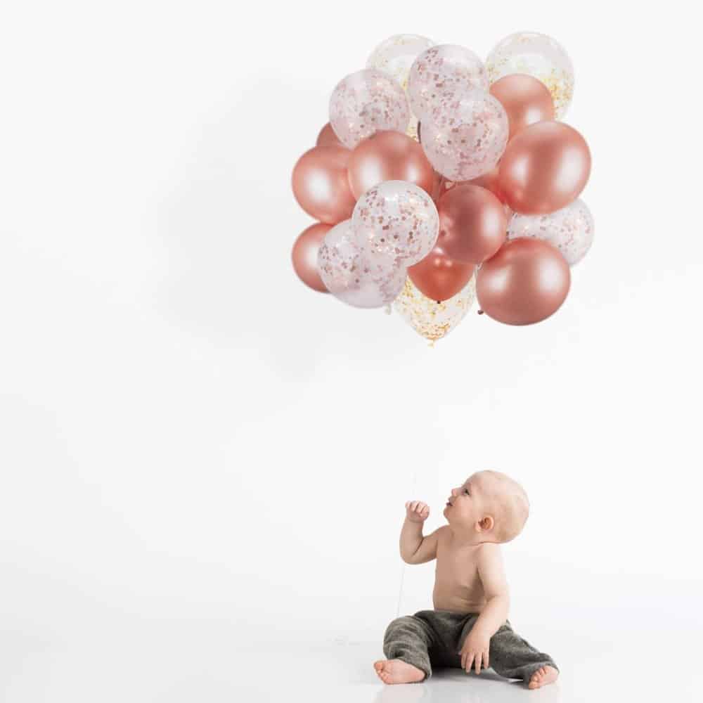 Rose Gold Birthday Bridal Baby Shower Party Balloons (x60)