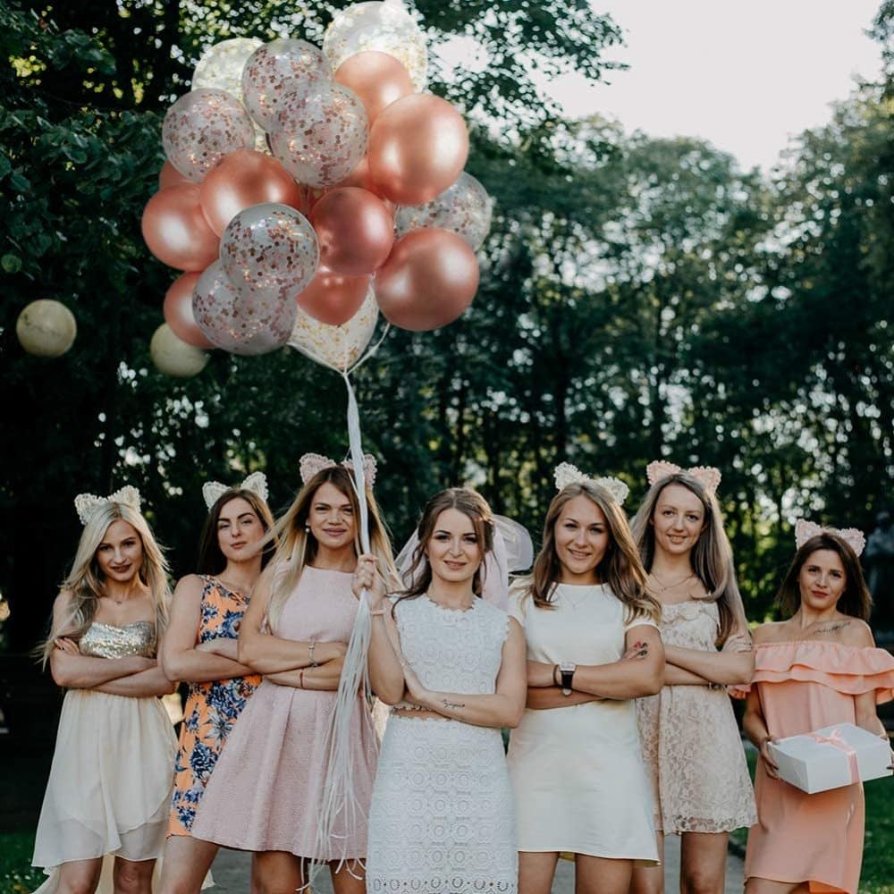Rose Gold Birthday Bridal Baby Shower Party Balloons (x60)