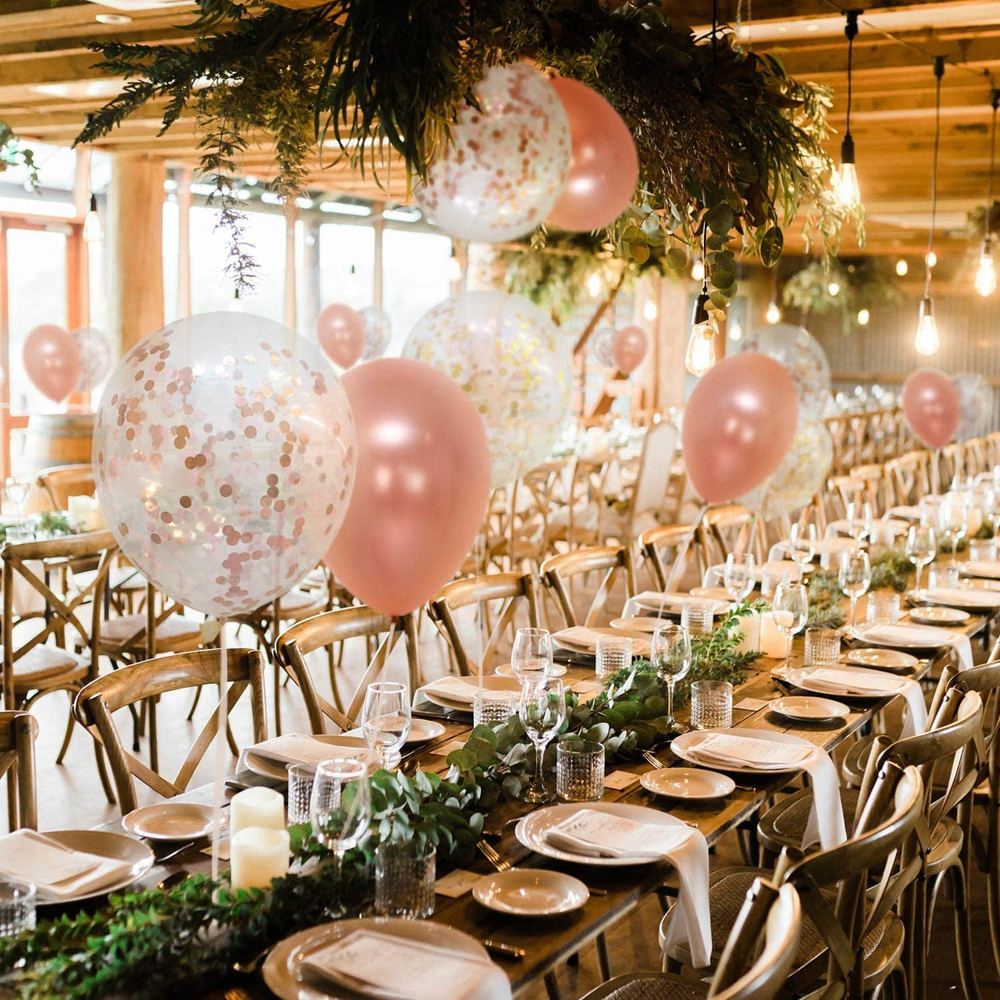 Rose Gold Birthday Bridal Baby Shower Party Balloons (x60)