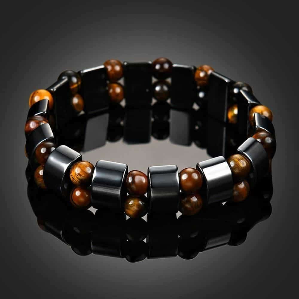 Magnetic Therapy Health Care Hematite Stones Tiger's Eye Bracelet - S/M
