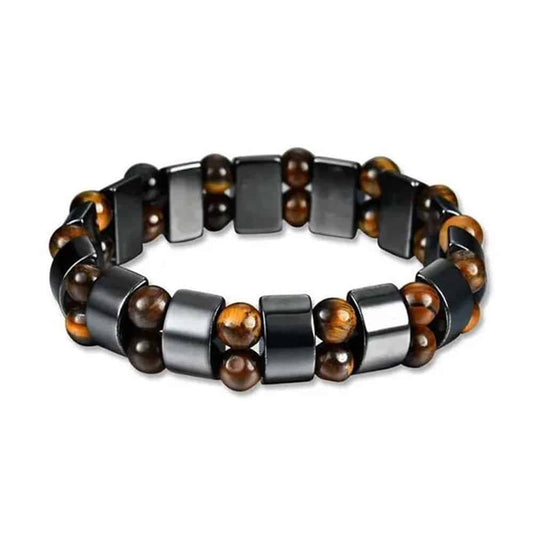Magnetic Therapy Health Care Hematite Stones Tiger's Eye Bracelet - S/M